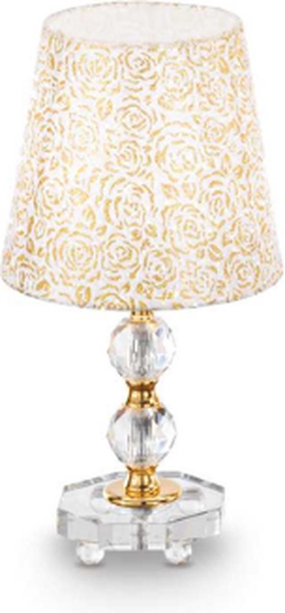 Ideal Lux - Queen - Tafellamp - Metaal - E27 - Goud - Voor binnen - Lampen - Woonkamer - Eetkamer - Keuken