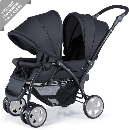 Product: Babyphant Luxe Elena Dubbele buggy- duo buggy â€“ tandem buggy â€“ Compact en lichtgewicht, van het merk Babyphant