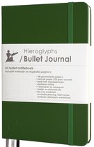 Hieroglyphs Bullet Journal - A5 notitieboek - Hardcover Notebook Dotted - Handleiding en Inspiratie - Nederlands - vakantieboek - Groen