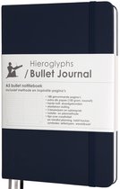 Hieroglyphs Bullet Journal - A5 notitieboek - 100 grams papier - hardcover notebook dotted - met Handleiding en Inspiratie - Nederlands - donkerblauw