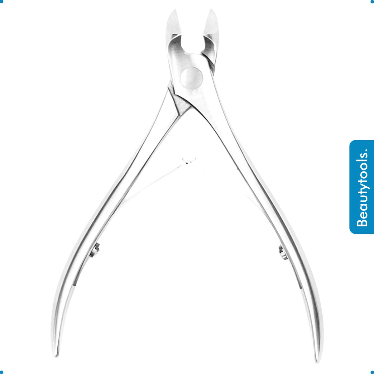 Goedkoopste BeautyTools Professionele Nagelknipper - Kopknipper / Dwarssnittang voor Teennagels, Kalknagels en Ingegroeide Nagelhoeken - Gebogen Snijvlak 17 mm - INOX (NN-0164)S