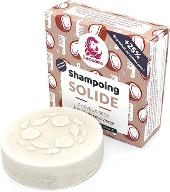 Lamazuna - Kokosolie Shampoo Bar Droog Haar - 70ml