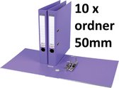 10 x Ordner Quantore - A4 - 50mm breed - PP kunststof - violet