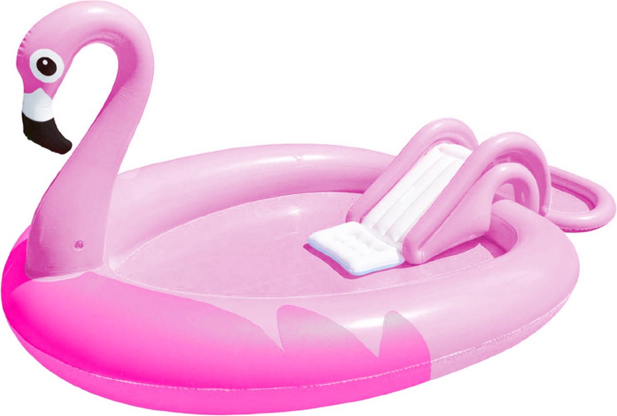 Oneiro's Luxe Opblaaszwembad Flamingo | 213x123x78cm - zomer - tuin - spelen - speelgoud - buitenspeelgoed - zwembad - zwemmen - zomer - intex - tuinaccessoires - koelen - opblaasbaar