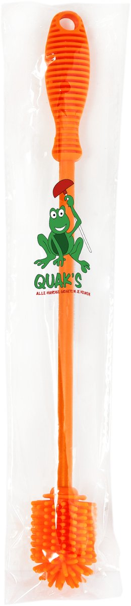 Quaks - Flessenborstel - Oranje - Flexibel - BPA Vrij - Lang (31 cm) - Flessenborstel Baby - Flessenreiniger van Quaks — afbeelding 3