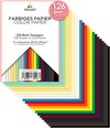 Tritart gekleurd karton A6 300 g/m² - 126 vellen A6 papier - Volledig gekleurd tekenpapier om te knutselen - Karton in 21 kleuren - Knutselkarton
