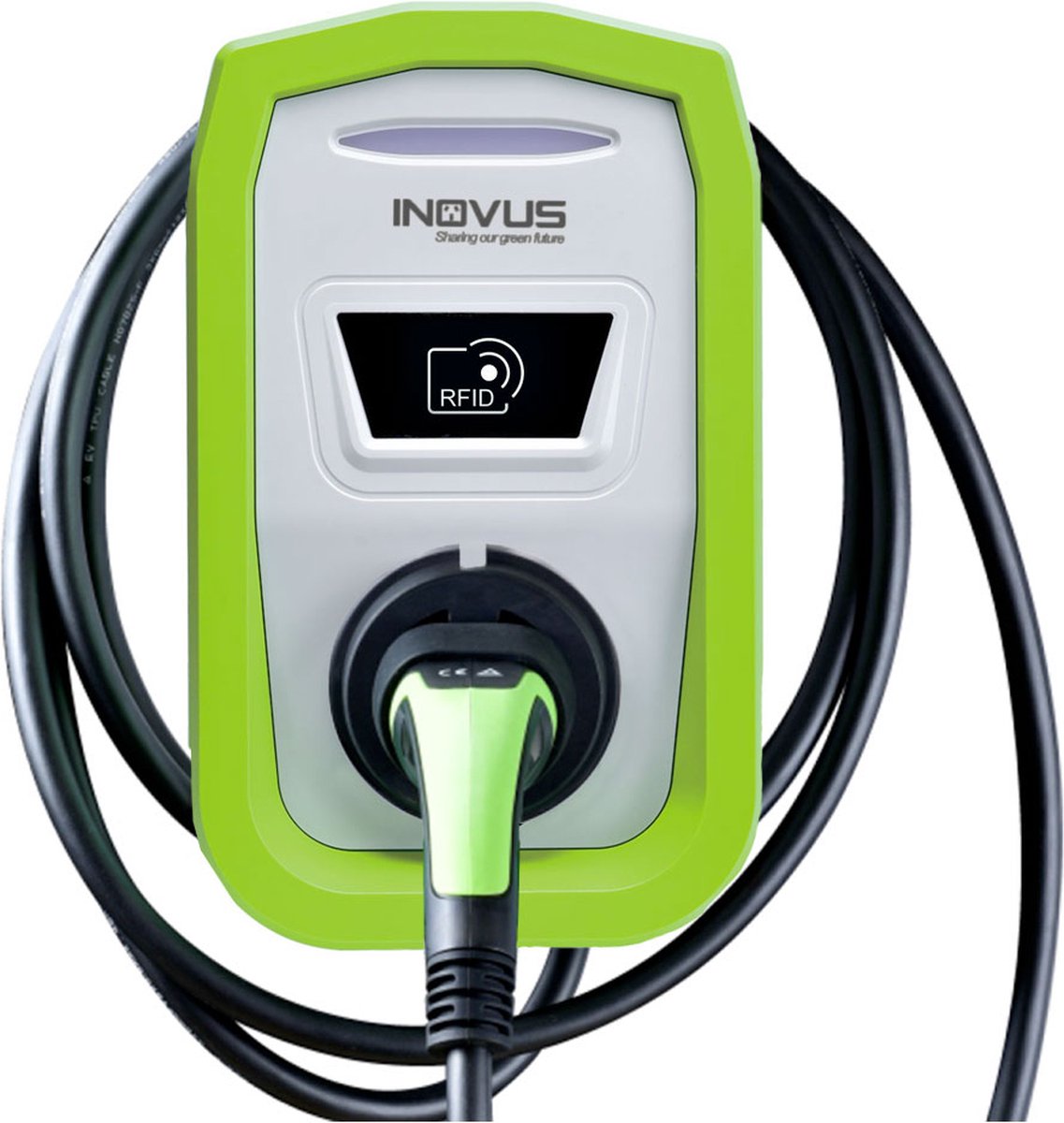 Inovus Ecofairy | Wallbox | RFID | 3,7 & 11 kW | 1 & 3 fase | Type 2 laadkabel