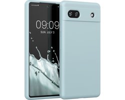 kwmobile telefoonhoesje geschikt voor Google Pixel 6a - Hoesje met siliconen coating - Smartphone case in cool mint