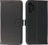 Samsung Galaxy A13 4G Hoesje - Echt Lederen Wallet Case Telefoonhoesje - Zwart