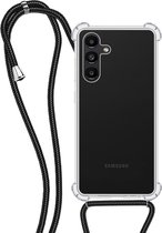 Hoes Geschikt voor Samsung A13 5G Hoesje Transparant Met Telefoonkoord Cover Shock Proof Case Koord Hoes