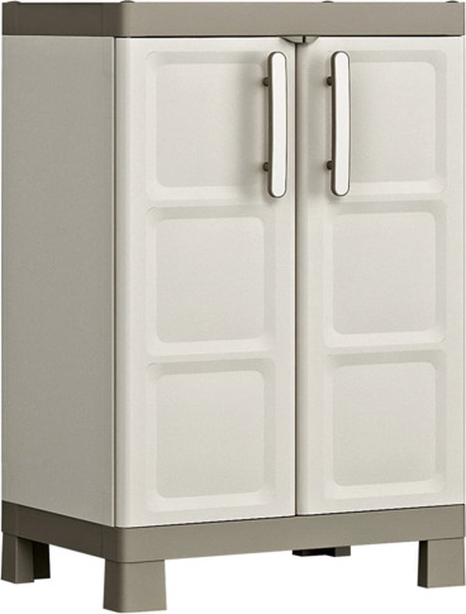 Keter - Opbergkast - laag - Excellence - 97 - cm - beige - en - taupe