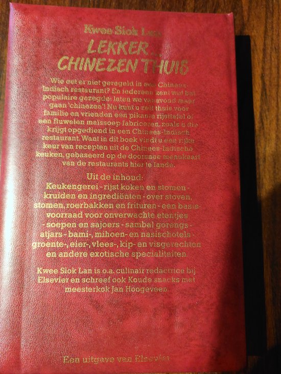 Omslag van Lekker chinezen thuis door Kwee Siok Lan