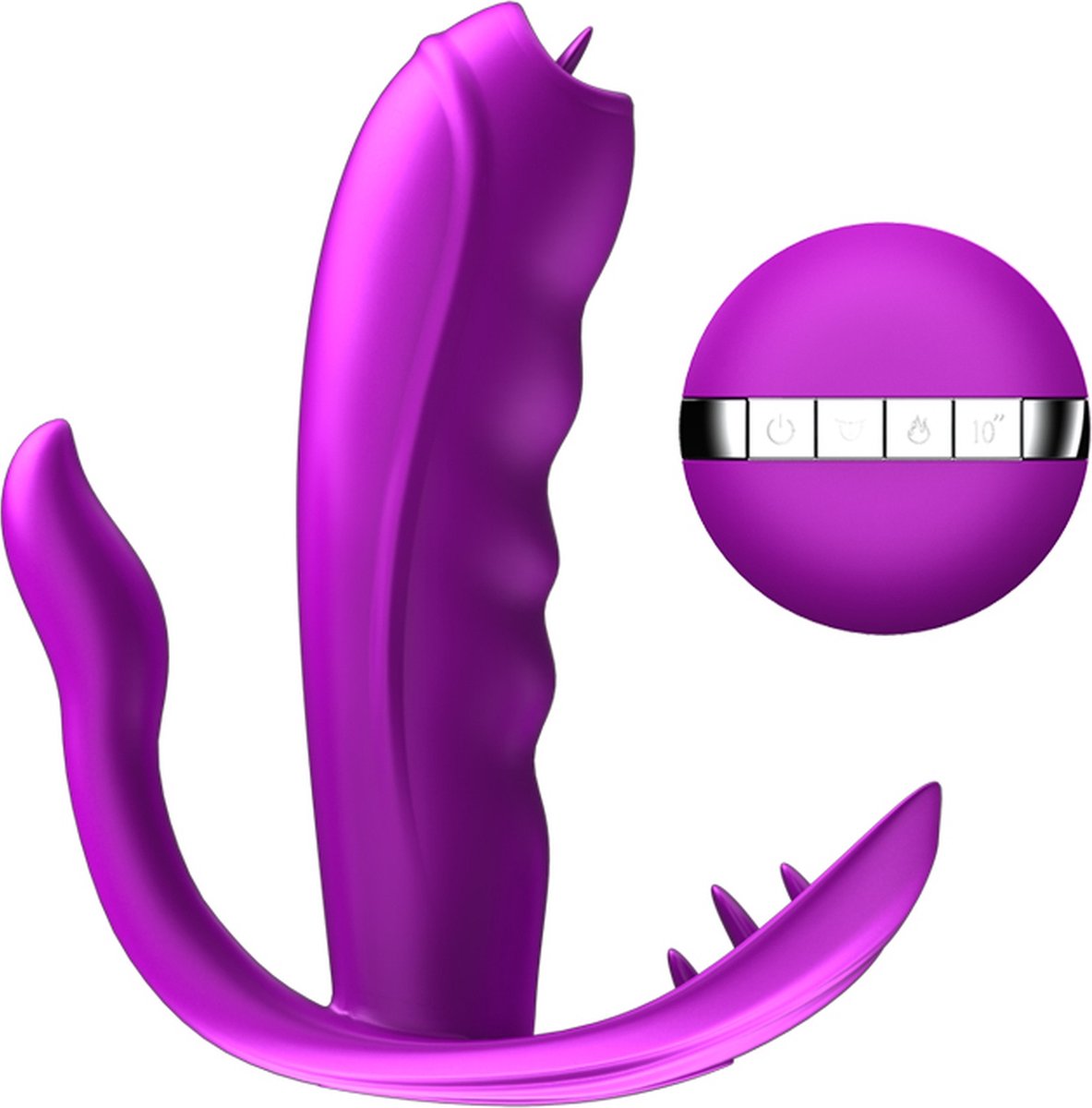Goedkoopste Stimulator - Silicone Panty Vibrator USB 7 standen / Heating