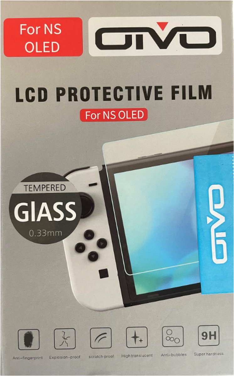 OIVO 9H tempered glass screen protector voor Nintendo Switch OLED