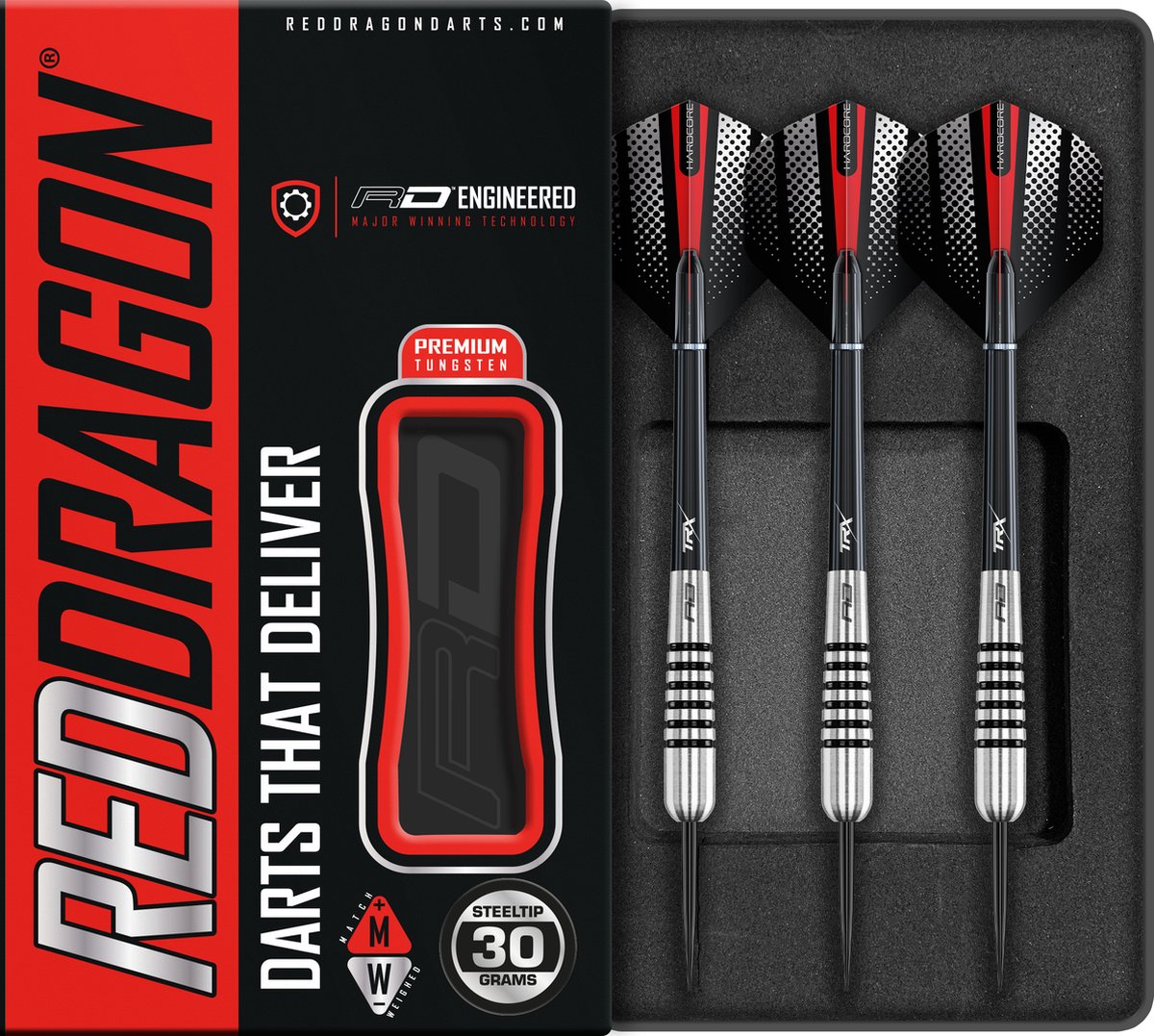 RED DRAGON - Torpedo Flightmaster: Steeltip Tungsten Dartpijlen Professioneel - 30 gram