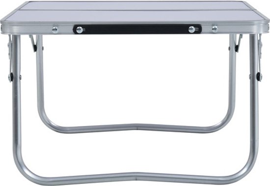 vidaXL - Campingtafel - inklapbaar - 60x40 - cm - aluminium - wit van Vidaxl — afbeelding 4
