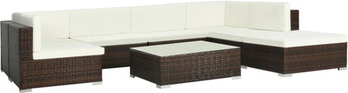 Vidaxl Bankset Bruin Loungeset