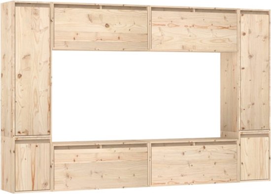 vidaXL - Tv-meubelen - 8 - st - massief - grenenhout