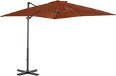 vidaXL - Zweefparasol - met - aluminium - paal - 250x250 - cm - terracottakleurig