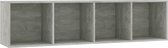vidaXL-Boekenkast/tv-meubel-143x30x36-cm-betongrijs