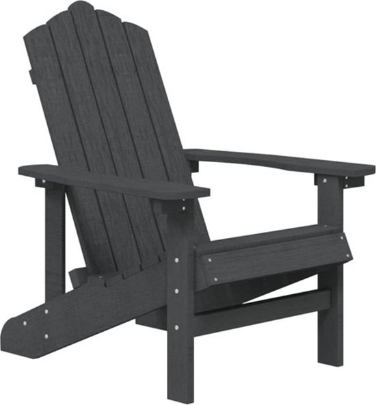 vidaXL Chaise de jardin Adirondack HDPE Anthracite