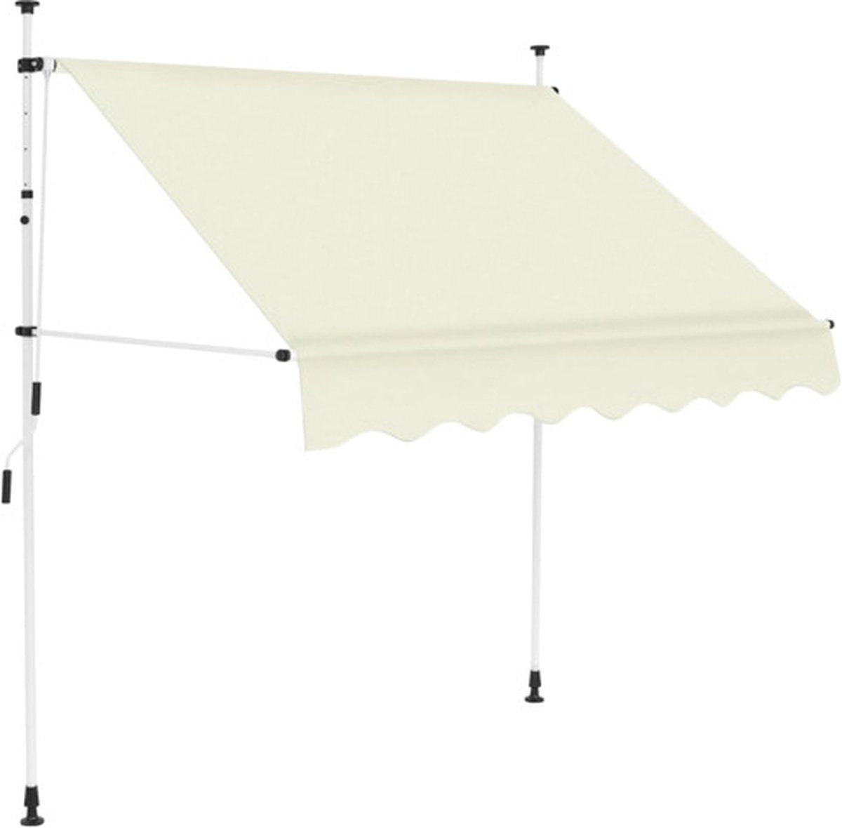 Bol.com vidaXL - Luifel - handmatig - uittrekbaar - 200 - cm - crème aanbieding