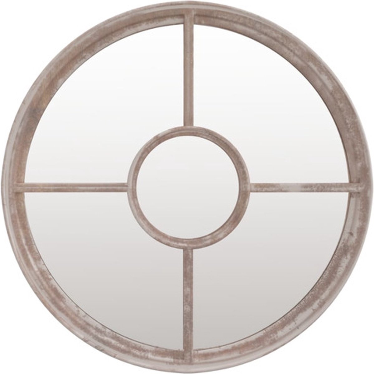 Tuinspiegel rond 60x3 cm ijzer zwart kopen