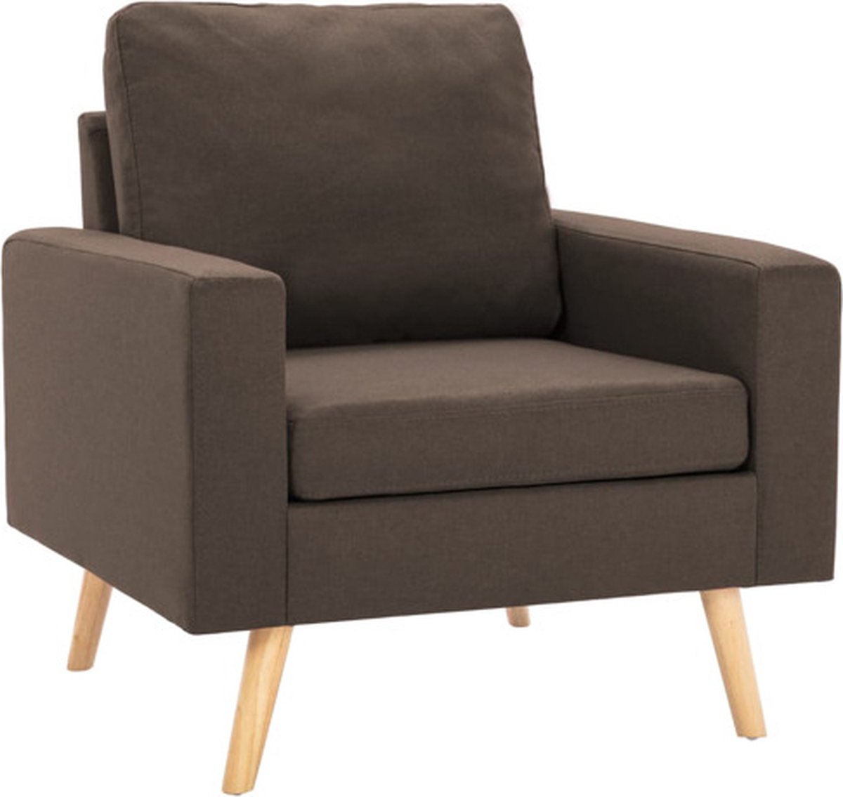 vidaXL Fauteuil - stof - bruin