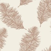DUTCH-WALLCOVERINGS-Behang-Fawning-Feather-crèmekleurig