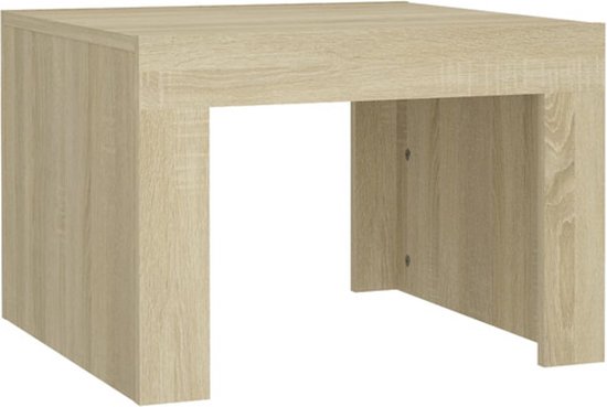 vidaXL - Salontafel - 50x50x35 - cm - bewerkt - hout - sonoma - eikenkleurig