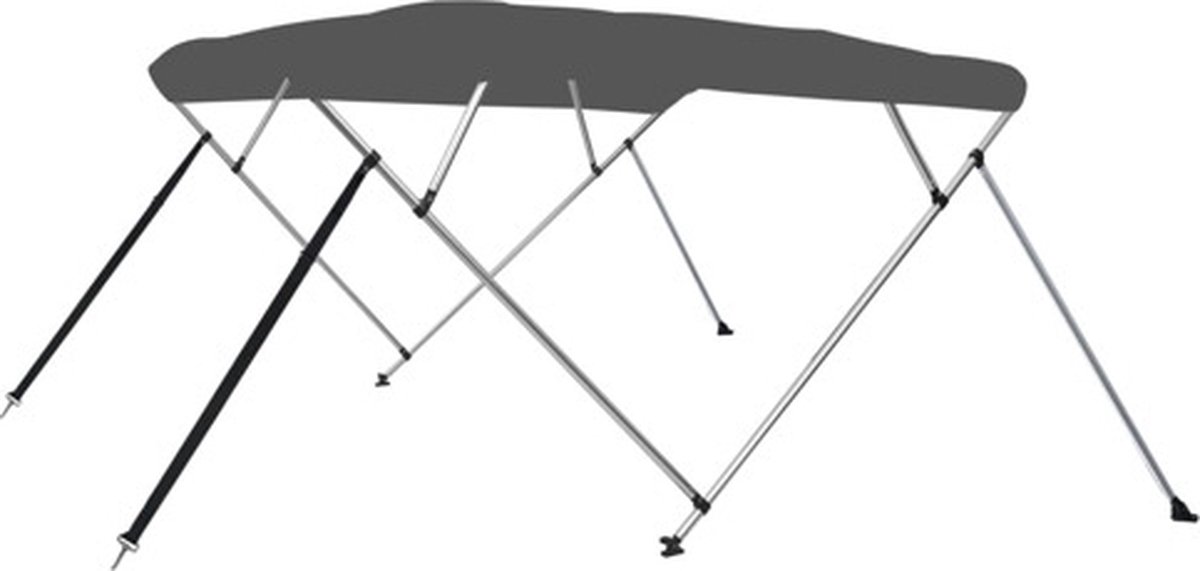 vidaXL - Biminitop - 4-boogs - 243x196x137 - cm - antracietkleurig