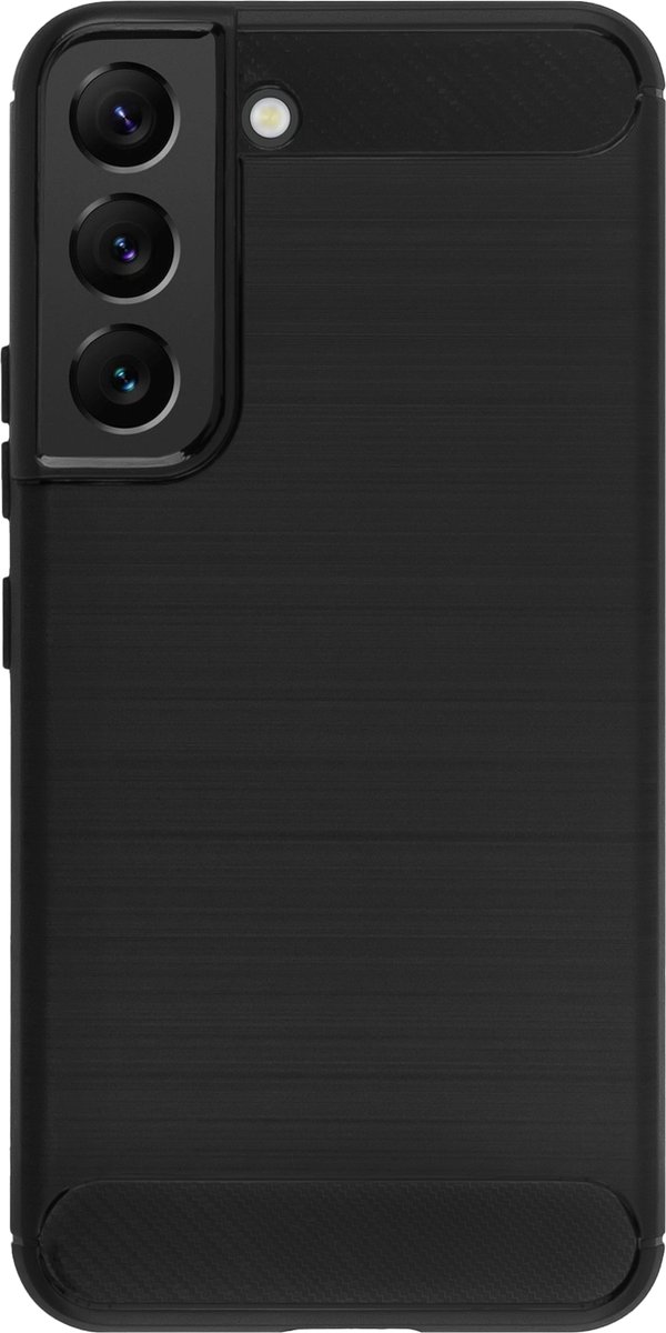 BMAX Carbon soft case hoesje voor Samsung Galaxy S22 - Telefoonaccessoires - Telefoonhoesjes - Telefonie & Accessoires - Soft cover - Telefoonhoesje - Beschermhoesje - Telefoonbescherming - Zwart