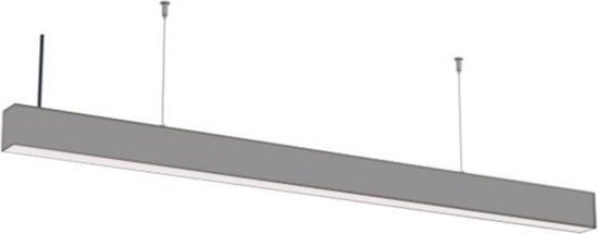 LED 120 cm 40W lineaire suspensie Interconnectable grijs - Wit licht - Aluminium - Grijs - Gris - SILUMEN