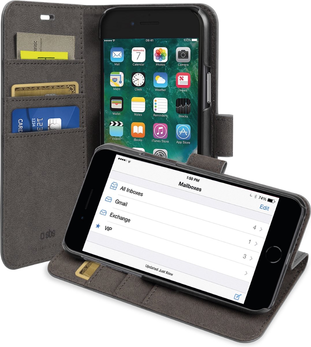 SBS Book Case Wallet Apple iPhone SE 2020/8/7, zwart