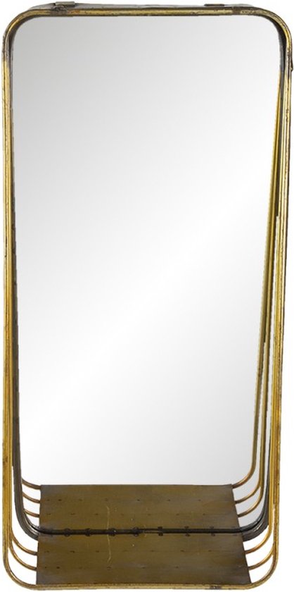 Wandspiegel  24*11*49 cm - Koperkleurig Metaal Glas