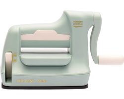 Vaessen Creative Cut Easy Mini - Stans- en Embossingmachine - Mint - 7,5 cm – Incl. Snijmallen en Embossing Folder