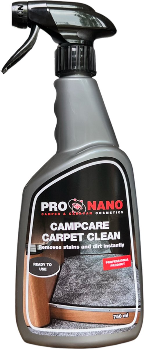 ProNano | CampCare Camper- & Caravan reinigers | Carpet Clean 750ml | Nano Technologie | Speciaal ontwikkeld voor het reinigen van tapijt in campers of caravans | Het product is gebruiksklaar en reinigt vuil en vlekken van de tapijten
