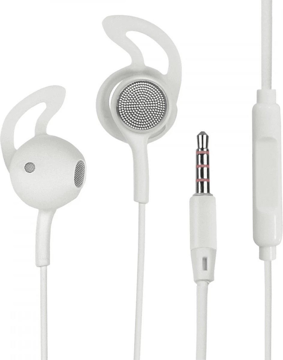 Fontastic 255915 In-Ear Headset - Oordopjes met microfoon - Verstrekt basgeluid - Wit