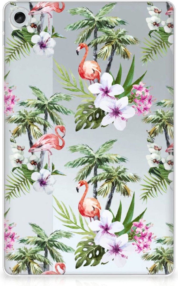 Back Cover voor Lenovo Tab M10 Plus (3e generatie) Back Case Flamingo Palms