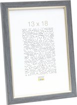 Deknudt Frames fotolijst S46AF7 - grijze schilderlook - biesje - 13x18
