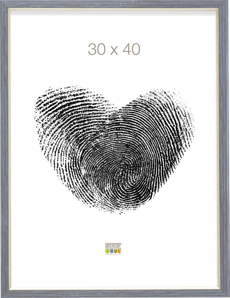 Deknudt Frames fotolijst S46AF7 - grijze schilderlook - biesje - 30x40 grijs