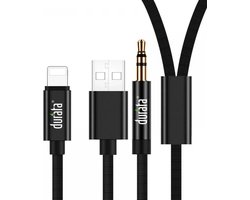 AUDIO SPLITTER CABLE - LIGHTNING TO 3.5MM - audiokabel - audio splitter - MUSIC + CHARGE - 1200mm - DRMU06