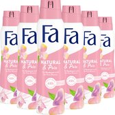 Fa Natural & Pure Rose - Deodorant Spray - Voordeelverpakking - 6 x 150 ml