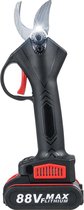 Bol.com Elektrische snoeischaar - met accu - met koffer - eenvoudig tuinieren - zwart met rood - XD Xtreme - snoeien en knippen aanbieding