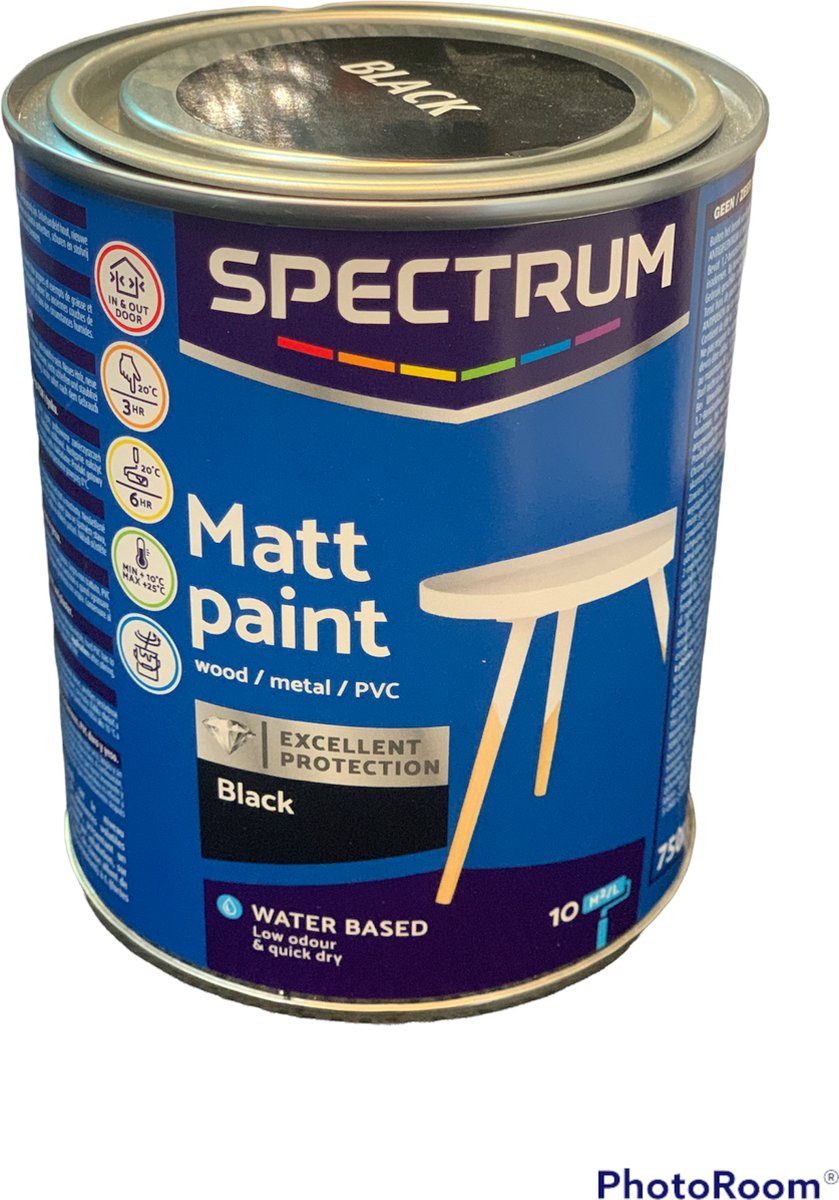 Spectrum matte acryllak - zwart
