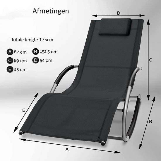 Sens Design Zonnebed - ligbed - weerbestendig - antraciet - Sens Design