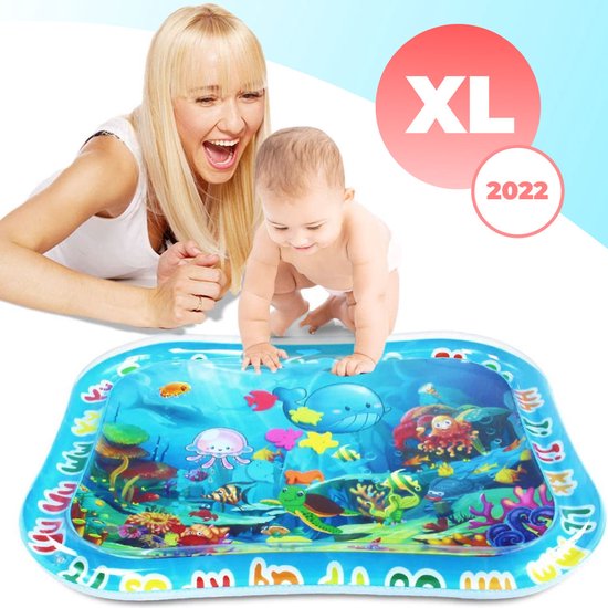 COOL'R XXL Waterspeelmat - Met geluid - Opblaasbaar baby water speelmat - Speelkleed - Waterspeelgoed - Babygym - Watermat - Kraamcadeau - Kinderspeelgoed - Tummy Time