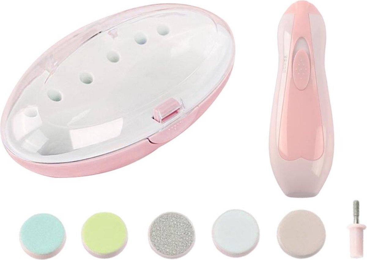 IGOODS Electrische Baby nagelset - Baby NagelKnipper & Nageltrimmer - veilig en zacht - voor baby en volwassenen - ultra stil (slapend knippen) - draadloos - Pink thumbnail 2