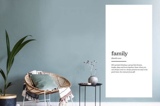 Stickers muraux - Film autocollant - Citations - Dictons - Famille - Dictionnaire - 60x120 cm - Film adhésif - Stickers muraux Chambre d'enfant - Papier peint autocollant - Papier peint autocollant - Film autocollant