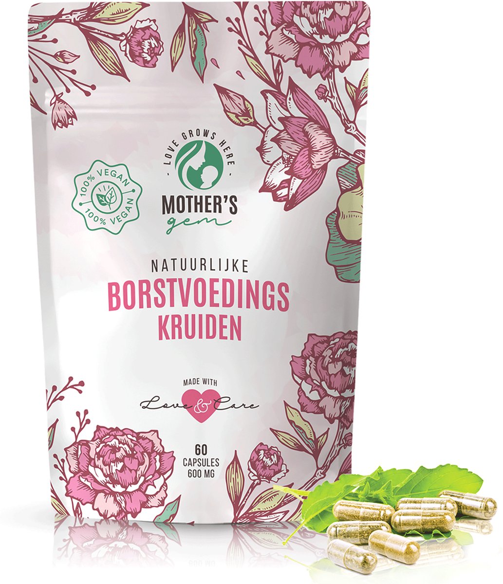 Goedkoopste Mother's Gem borstvoedingskruiden met fenegriek - 33 meer inhoud per capsule dan Boezemvriendjes - Kruiden borstvoeding lactatie in capsules - Goed voor de melkproductie - Veganistisch - 60 stuks - 600 mg